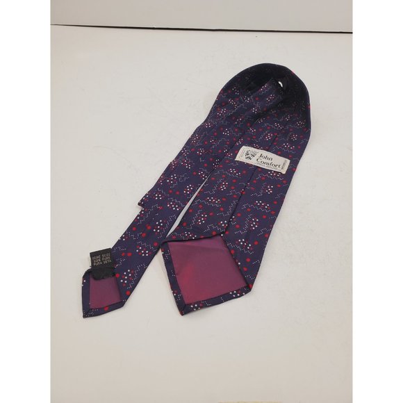 1950s John comfort Blue Silk Repp Tie | Untipped Ivy League Trad - Picture 6 of 10